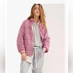 Free People Dolman Quilted Jacket Large Daphne